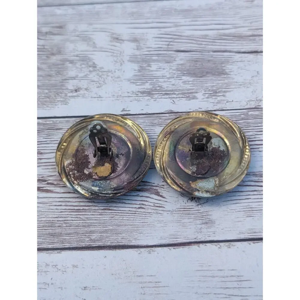 Vintage Clip On Earrings - 1.5